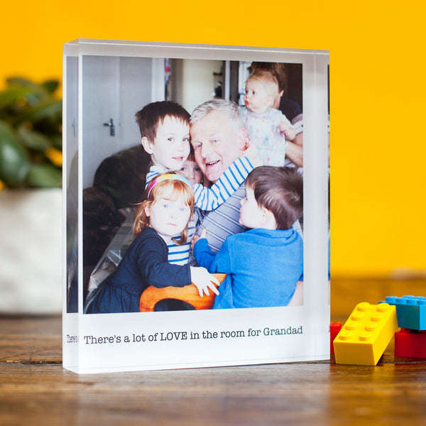 personalised photo acrylic block for grandparents