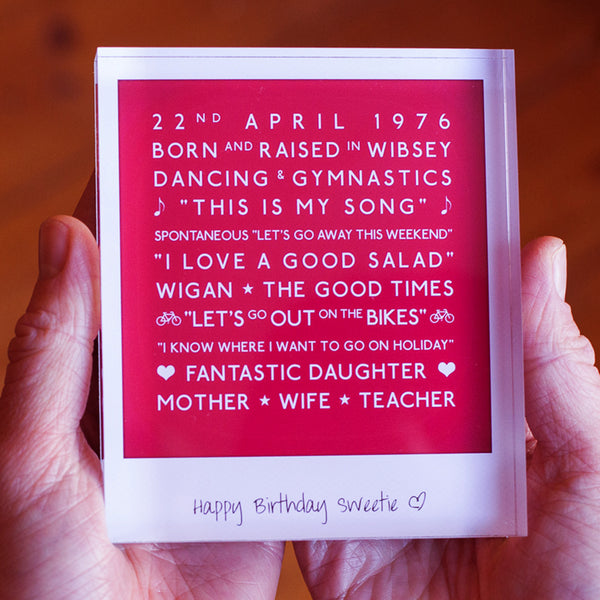 personalised mark the occasion acrylic block